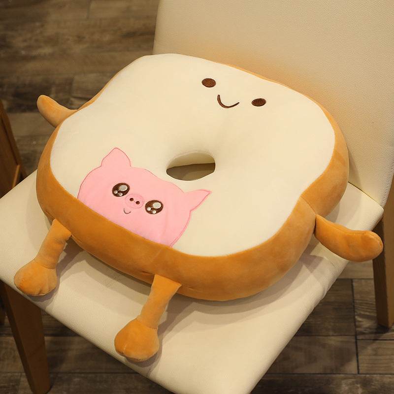 Cute Cartoon Fruit Animal Bread Futon Mat Creative Sliced Toast Floor Mat Pillow Cushion - Mubimart