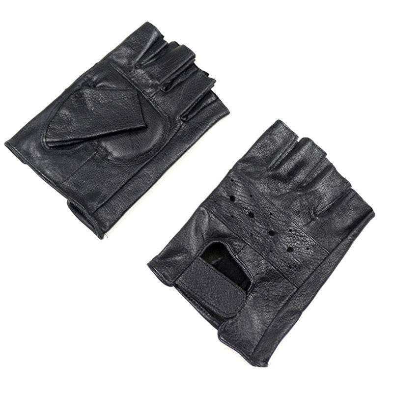 Leather gloves half finger - Mubimart