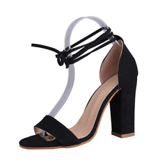 European and American transparent strappy high heel sandals