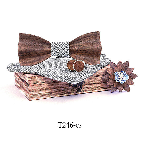 3D wood bow tie