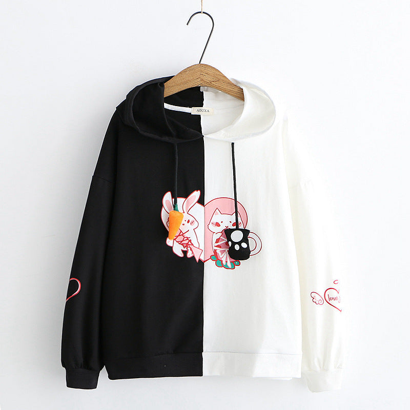 Hooded pullover sweater