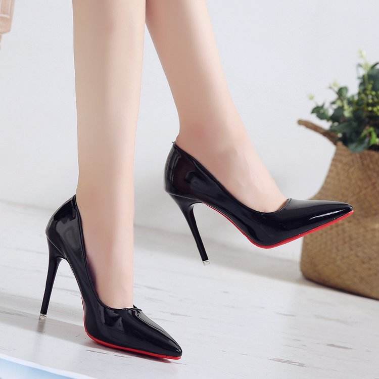 Pointed pumps high heels work shoes - Mubimart