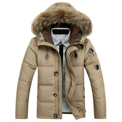 Down jacket men's Korean casual solid color thick down short jacket