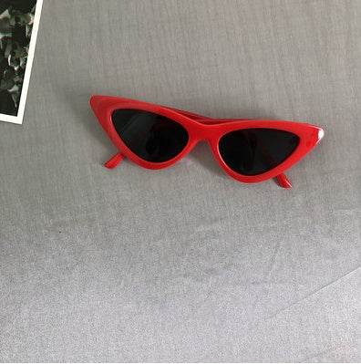 Korean version of the retro retro Harajuku cat eye sunglasses female triangle hip hop European and American net red sunglasses female ins glasses - Mubimart