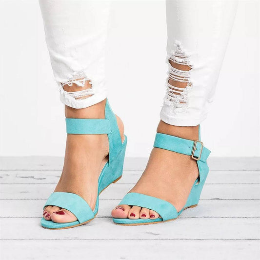 Women's high-heeled wedge sandals - Mubimart