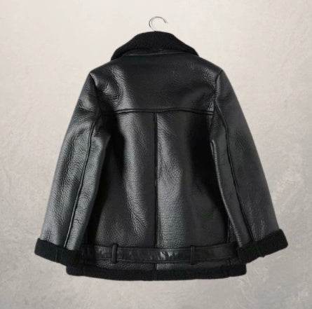 Women's motorcycle jacket leather jacket - Mubimart