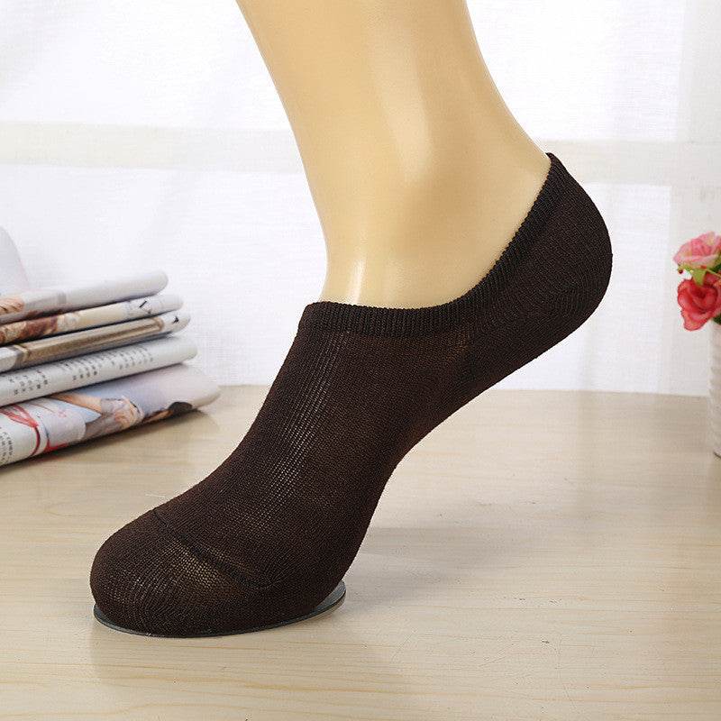 Low-back boat socks Thin section shallow mouth invisible socks spring and summer sports men's cotton socks - Mubimart