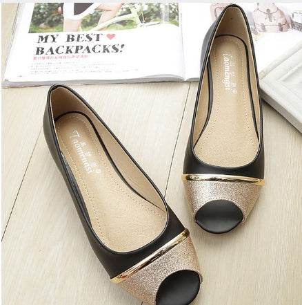 Designer ladies summer shoes women flats big size 34-43 new arrival bling leather shoes zapatillas mujer - Mubimart