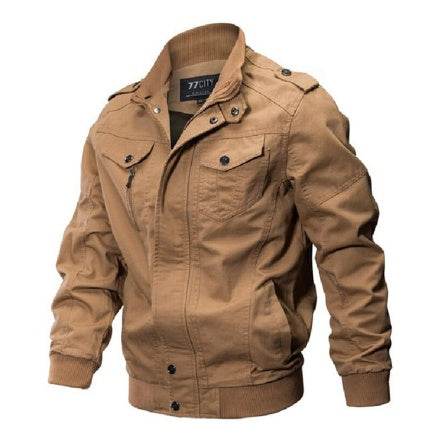Plus Size Bomber Military Jacket Men Autumn Winter Outwear Casual Cotton Washed Coats Army Flight Tactical Jacket Male 5XL 6XL - Mubimart