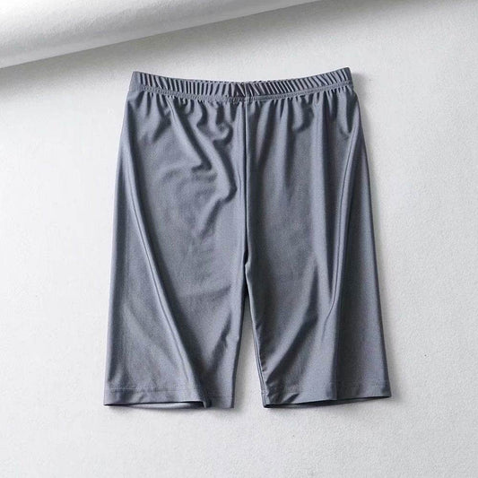 short cotton black biker shorts - Mubimart
