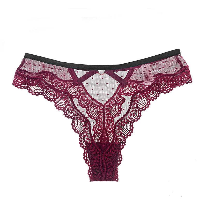 Women's thong with lace trim - Mubimart