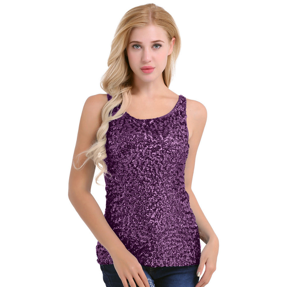 Sequined camisole - Mubimart -  