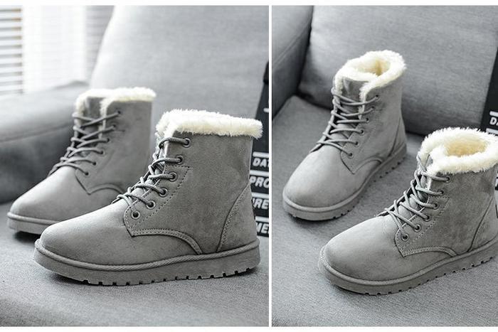 Snow boots with short tube plus velvet booties