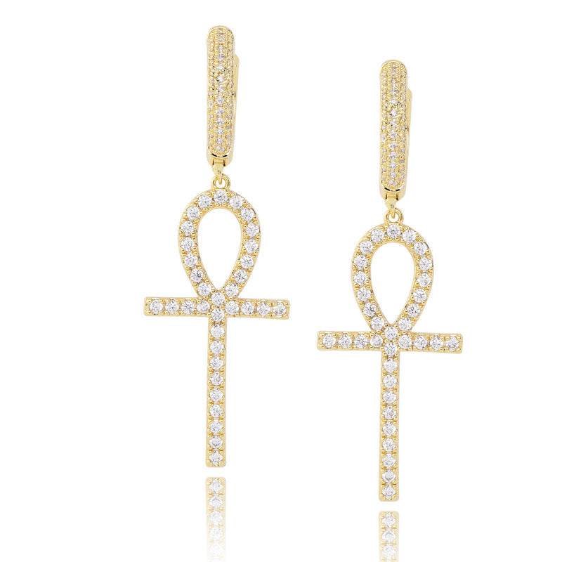 Hip hop hinge ring earrings for men and women - Mubimart