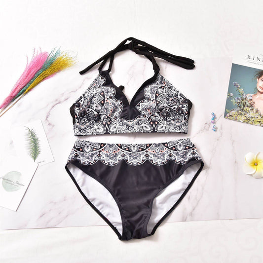 Printed split bikini - Mubimart