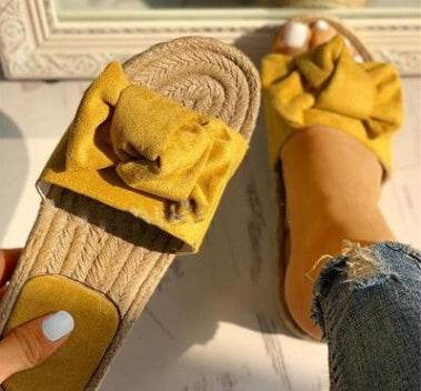 Bow flat sandals - Mubimart