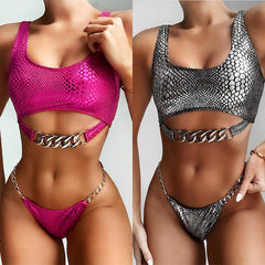 Snake pattern bikini - Mubimart - Bikini 