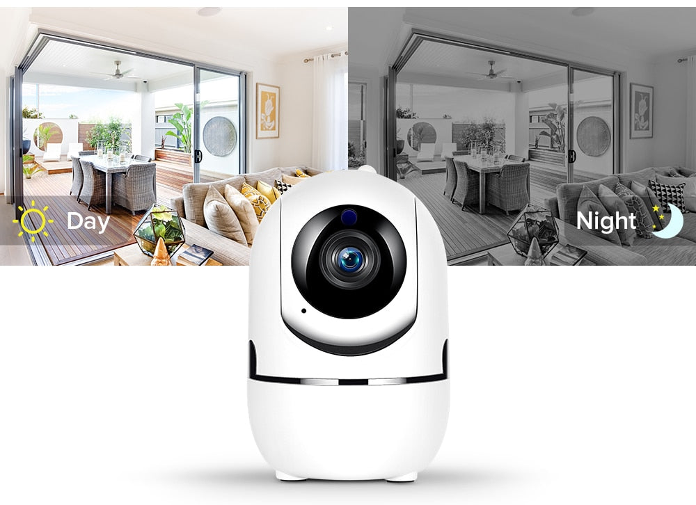 1080P Home Security Surveillance  Auto Tracking Camera US Plug - Mubimart -  