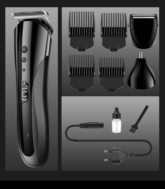 KEMEI All In1 Rechargeable Hair Clipper For Men Waterproof Wireless Electric Shaver Beard Nose Ear Shaver Hair Trimmer Tool - Mubimart