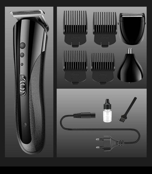 KEMEI All In1 Rechargeable Hair Clipper For Men Waterproof Wireless Electric Shaver Beard Nose Ear Shaver Hair Trimmer Tool - Mubimart