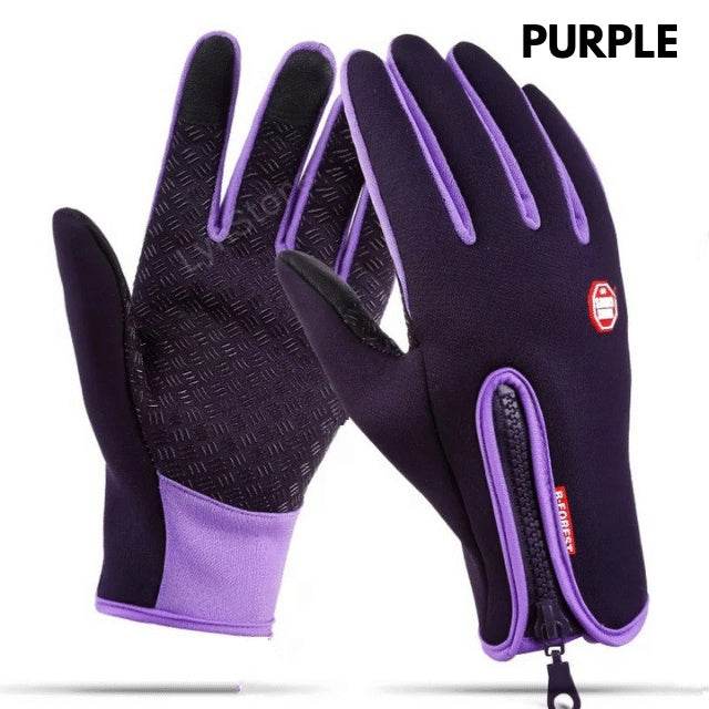 Winter Gloves Touch Screen Riding Motorcycle Sliding Waterproof Sports Gloves With Fleece - Mubimart