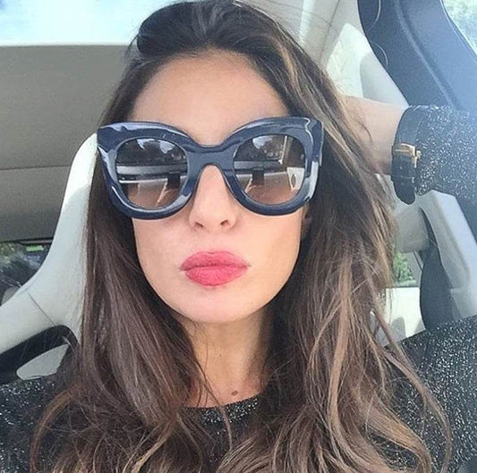 New Fashion Cat Eye Sunglasses Women Brand Designer Vintage Gradient Cat Eye Sun Glasses Shades For Women - Mubimart