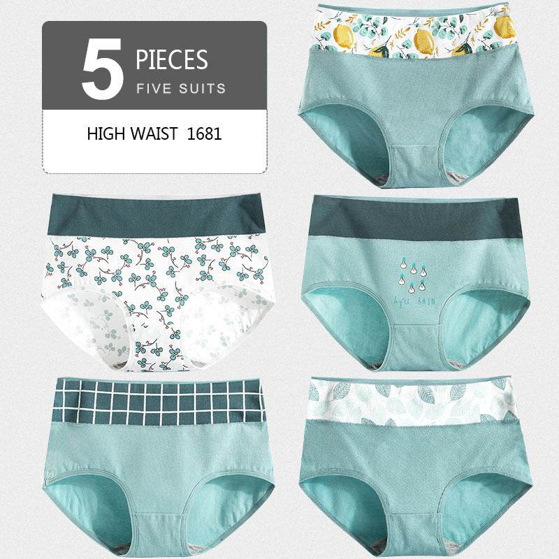 Cotton high waist panties - Mubimart