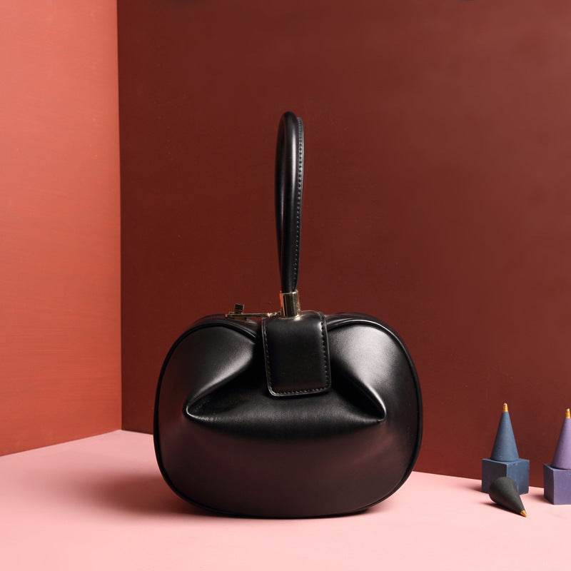 Leather handbags fashion dumplings handbag - Mubimart