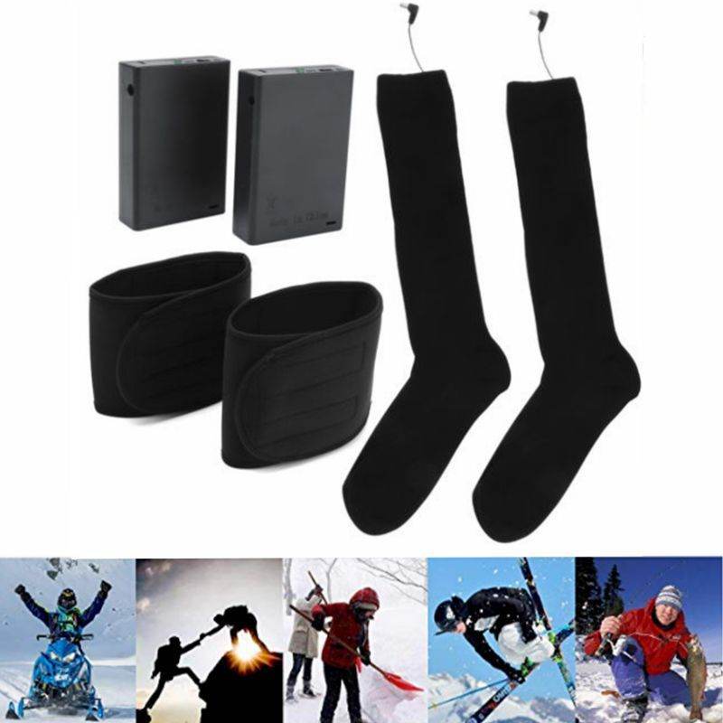 Electric heating socks heating socks electric heating socks heating foot warmer charging foot warming socks - Mubimart