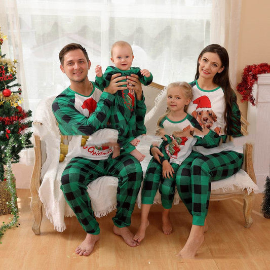 Family Set Christmas Fashion Long Sleeve Pajamas - Mubimart
