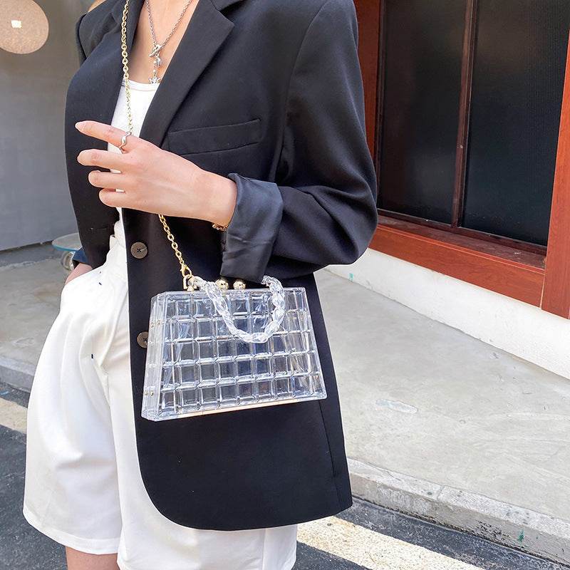 Fruit Color Literary Acrylic Portable Small Satchel - Mubimart