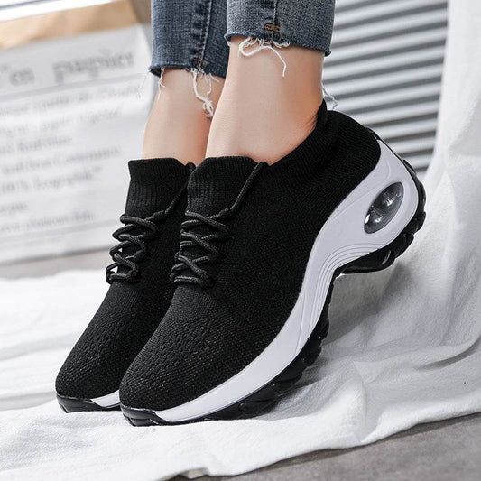Sports Women Flying Knit Socks Shaking Shoes - Mubimart