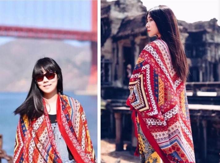 Indian Hippie Shawl Beach Scarves Linen Warm Retro Geo Bohemian Shawls Wraps Scarves - Mubimart