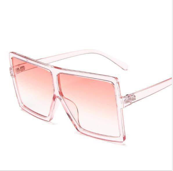 Oversized Women Sunglasses Square Brand Designer Big Frame - Mubimart