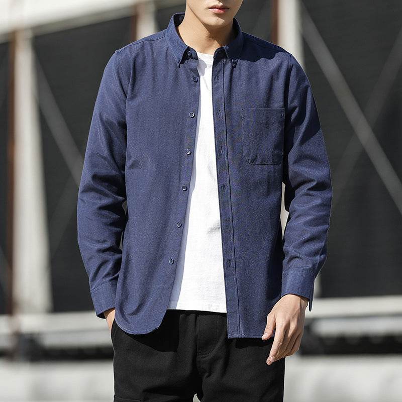 Slim shirt jacket long sleeve shirt - Mubimart