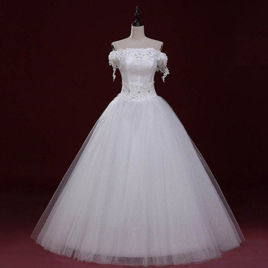 Wedding Dresses Strapless Lace - Mubimart