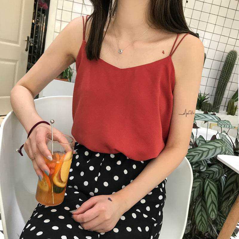 Loose chiffon camisole - Mubimart