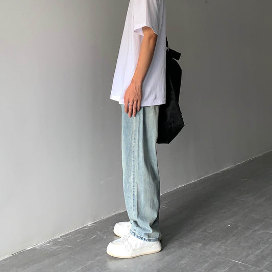 Wide-leg Jeans Men And Women - Mubimart