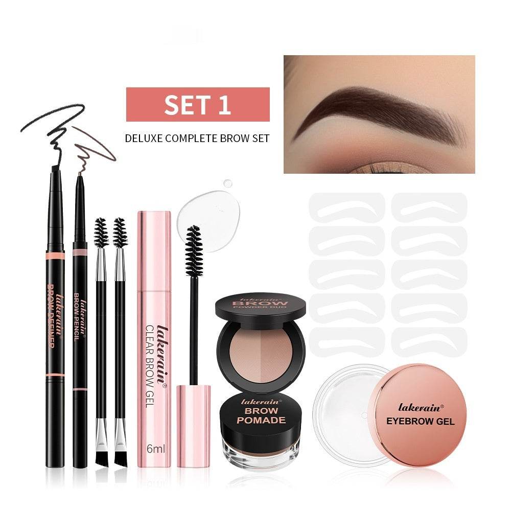 Full Set Of Eyebrows Suit Eyebrow Pencil Natural Suit - Mubimart