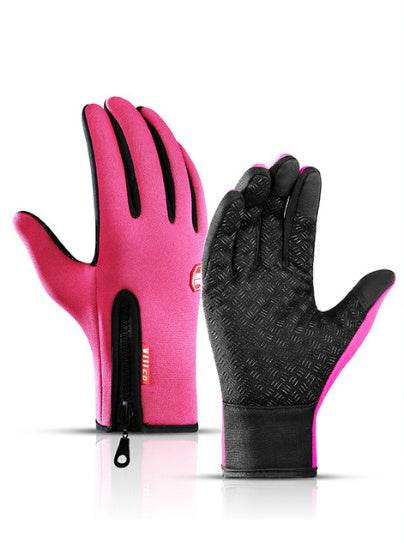 Winter Gloves Touch Screen Riding Motorcycle Sliding Waterproof Sports Gloves With Fleece - Mubimart