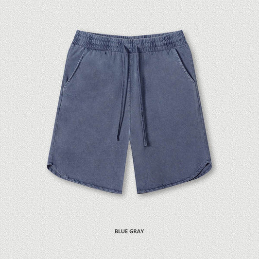 Washed Old Youth Couple Workout Sports Men Casual Shorts - Mubimart
