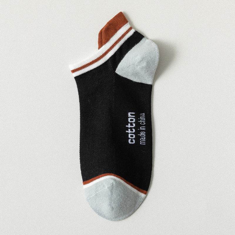 Socks Male Socks Sweat-absorbent Breathable Short Pure Cotton Socks Spring And Summer Thin Low-top Sports Mesh Men's Boat Socks - Mubimart