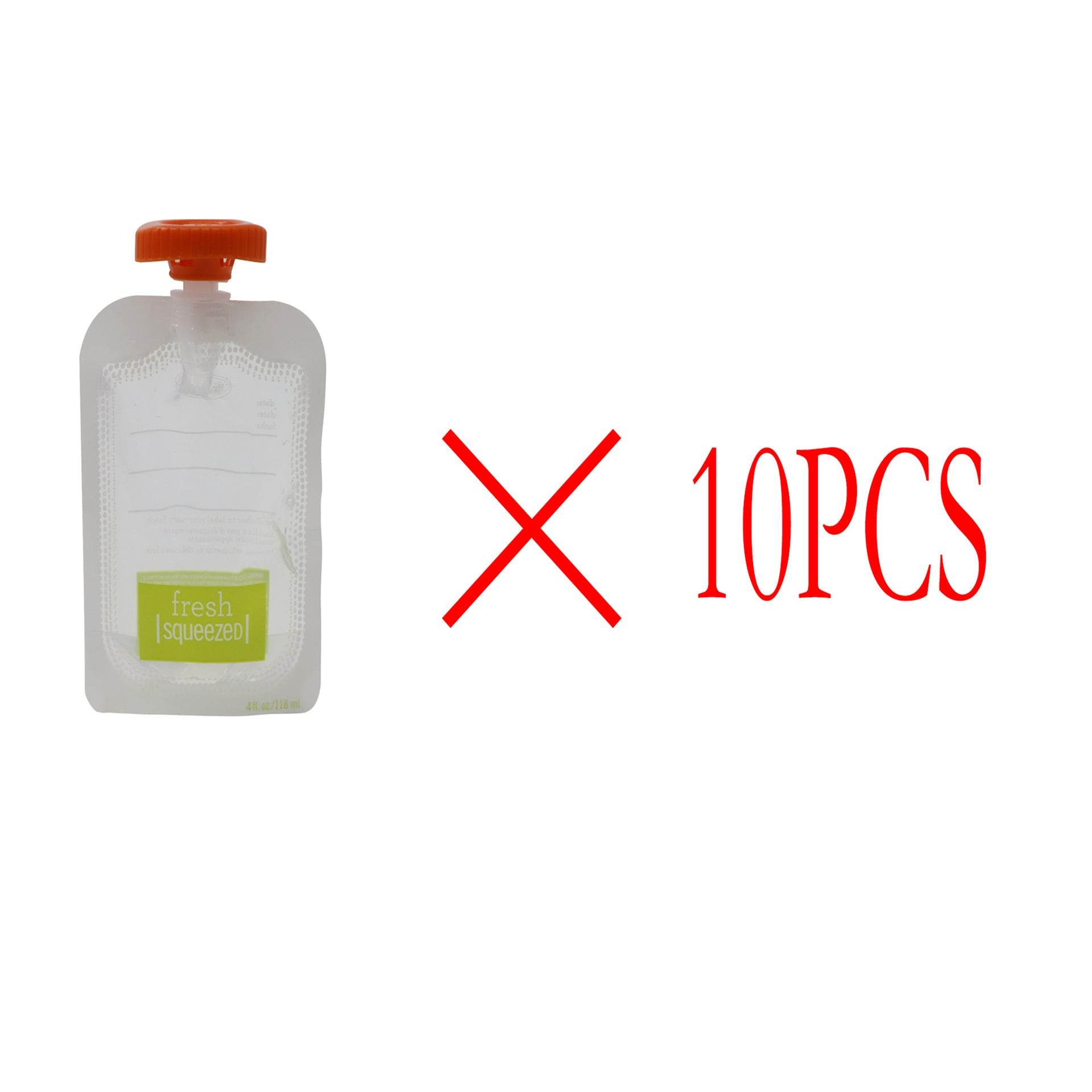 10pcs Disposable Fruit Juice Puree Squeeze Baby Food Storage Bag Feeding - Mubimart