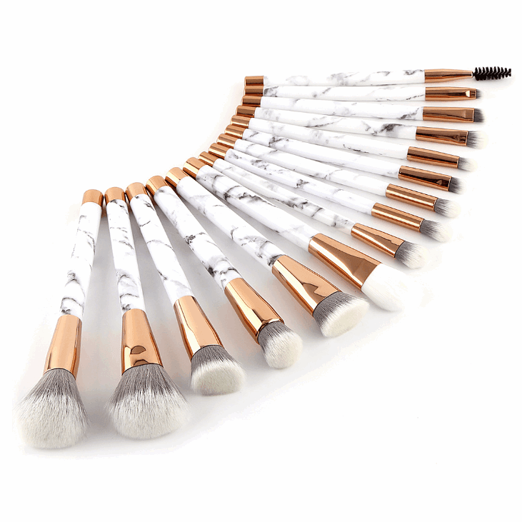 11 sets of marble makeup brush with makeup brush beauty makeup kit 11 makeup brush sets - Mubimart