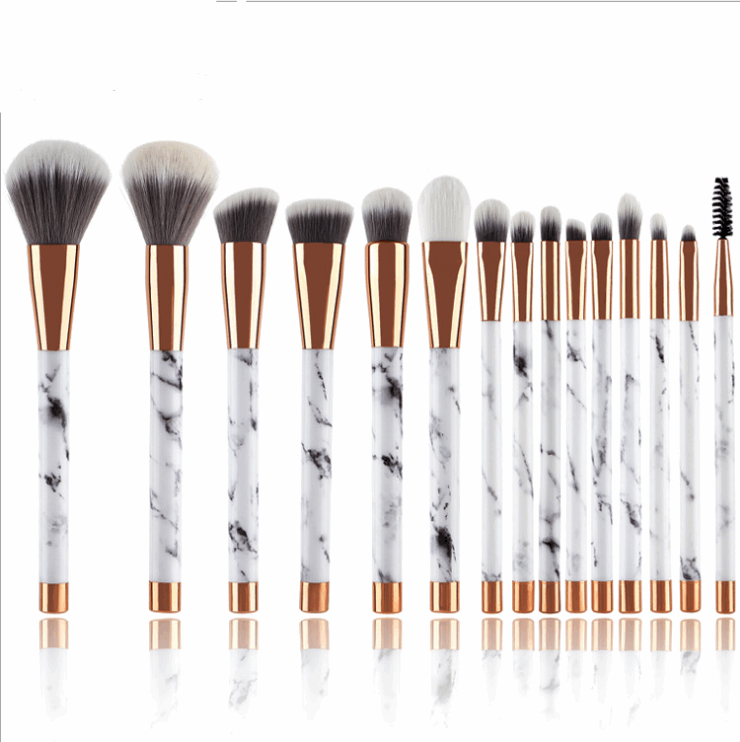 11 sets of marble makeup brush with makeup brush beauty makeup kit 11 makeup brush sets - Mubimart -  