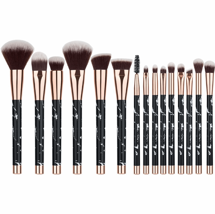 11 sets of marble makeup brush with makeup brush beauty makeup kit 11 makeup brush sets - Mubimart -  