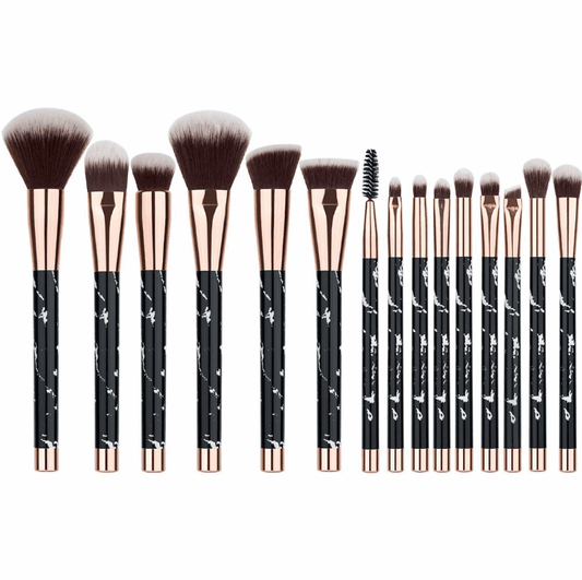 11 sets of marble makeup brush with makeup brush beauty makeup kit 11 makeup brush sets - Mubimart
