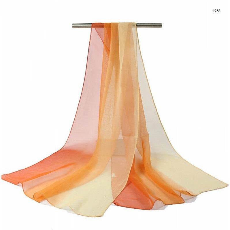 Gradient silk shawl - Mubimart