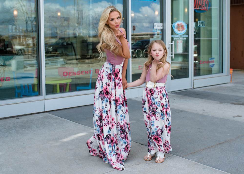 Printed maxi dress - Mubimart