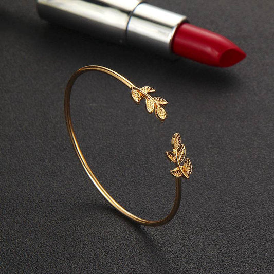 Tocona T Fashion Bohemia Leaf Knot Hand Cuff Link Chain Charm Bracelet Bangle For Women Gold Bracelets Femme Jewelry 6115 - Mubimart